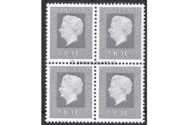 Nederland NVPH 951 Gestempeld (90 cent) (Blokje van vier) Koningin Juliana ('Regina') 1971