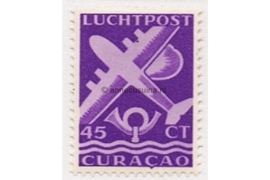 Curaçao NVPH LP78 Gestempeld (45 cent) Vliegtuig 1947