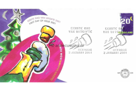 Nederland NVPH E429 Onbeschreven 1e Dag-enveloppe Bijplakzegel  2001
