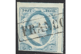 Nederland NVPH 1  Gestempeld FOTOLEVERING (5 cent) 1e emissie Koning Willem III 1852