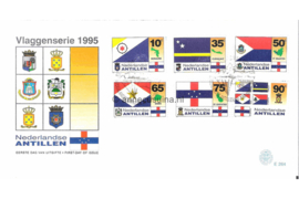 Nederlandse Antillen NVPH E264 Onbeschreven 1e Dag-enveloppe Vlaggen 1995