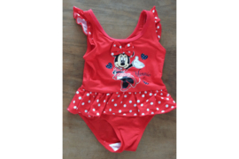 Badpakje rood met opdruk Minnie Mouse