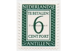 Nederlandse Antillen NVPH P47 Postfris (6 cent) Cijfer en waarde in rechthoek. Inschrift Nederlandse Antillen. 1952-1959