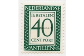 Nederlandse Antillen NVPH P58 Postfris (40 cent) Cijfer en waarde in rechthoek. Inschrift Nederlandse Antillen. 1952-1959