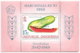 Indonesië Zonnebloem 630 (B13) Postfris Blok De 11e Sociale Dag ten bate van sociale instellingen 1968