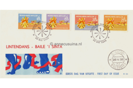 Nederlandse Antillen (Windroos) NVPH E50 (E50Wb/Uitgave zonder logo) Onbeschreven 1e Dag-enveloppe Zomerpostzegels 1968