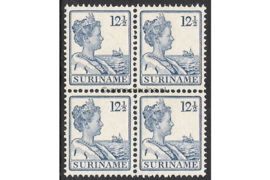 Suriname NVPH 88 Postfris (12 1/2 cent) (Blokje van vier) Koningin Wilhelmina 1915-1926