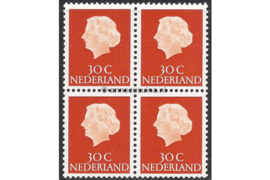 Nederland NVPH 624b Postfris FOSFOR (30 cent) (Blokje van vier) Koningin Juliana En Profil Lage waarden 1953-1967