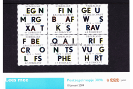 Nederland NVPH M389b (PZM389b) Postfris Postzegelmapje Lees mee (100 jaar Braille) 2009