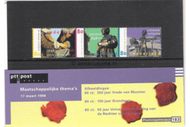Nederland NVPH M183 (PZM183) Postfris Postzegelmapje Gecombineerde uitgifte 1998