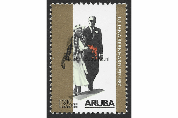 Aruba NVPH 21 Postfris Jubileumzegel, 50 jaar huwelijk. Gezamenlijke uitgave met Nederland en Ned. Antillen 1987