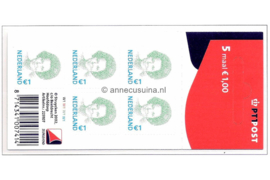 Nederland NVPH V2042 Gestempeld Velletje 5 x 1 euro met PTT Post logo Dicht Hangoog