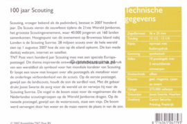 Nederland NVPH M358 (PZM358) Postfris Postzegelmapje Europa, 100 jaar scouting 2007