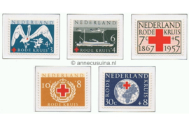 Nederland NVPH 695-699 Postfris Rode-Kruiszegels 1957