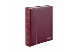 Hagelnieuw & Afgeprijsd! Lindner Insteekalbum Luxe/Luxus Nubuk (60 blz.) Witte bladen/Rode kaft (Lindner 1180-R)