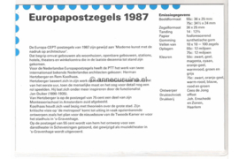 Nederland NVPH M47 (PZM47) Postfris Postzegelmapje Europa, moderne architectuur 1987