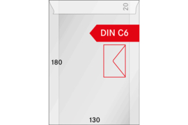 Lindner Pergamijn enveloppe 130 x 180 mm + 20 mm klep (Lindner 712) Per Stuk