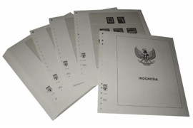 Lindner Inhouden / T-Voordruk albumbladen met folie voorbladen met stroken (Inhoud) Indonesië 1984-1992 (43 bladen) (Lindner 506)