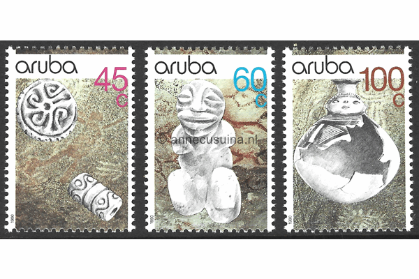 Aruba NVPH 80-82 Postfris Archeologische vondsten 1990