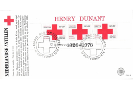 Nederlandse Antillen (Postdienst) NVPH E114a (E114APO) Onbeschreven 1e Dag-enveloppe Blok Rode Kruis 1978