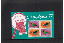 Republiek Suriname Zonnebloem 73 Postfris Siervel Amphilex '77 1977