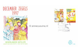 Nederlandse Antillen NVPH E288 Onbeschreven 1e Dag-enveloppe Decemberzegels 1997