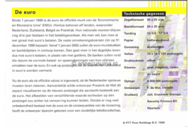 Nederland NVPH M202 (PZM202) Postfris Postzegelmapje Eurozegel 1999