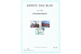 Nederland Huisman EDB37 (NVPH 1335-1337) Eerstedagblad Amsterdam 1985