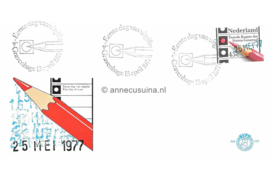 Nederland NVPH E157 Onbeschreven 1e Dag-enveloppe Verkiezingszegel met datum 1977