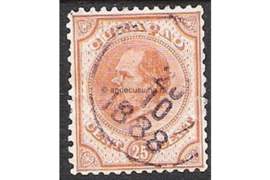 Curaçao NVPH 7D Gestempeld FOTOLEVERING (25 cent) Koning Willem III 1873-1889
