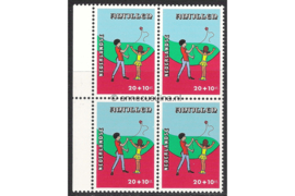 Nederlandse Antillen NVPH 597 Postfris (20+10 cent) (Blokje van vier) MET VELRAND Kinderzegels, vrije tijd 1978