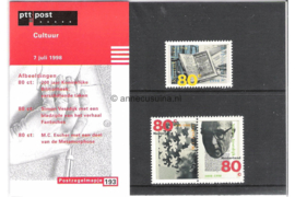 Nederland NVPH M193 (PZM193) Postfris Postzegelmapje Gecombineerde uitgifte 1998
