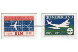 Nederland NVPH 729-730 Postfris 40 jaar K.L.M. 1959