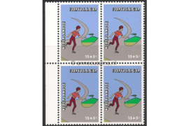 Nederlandse Antillen NVPH 596 Postfris (15+5 cent) (Blokje van vier) MET VELRAND Kinderzegels, vrije tijd 1978