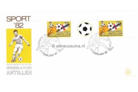 Nederlandse Antillen (Postdienst) NVPH E146a (E146APO) Onbeschreven 1e Dag-enveloppe Blok Sport 1982