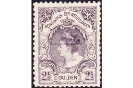 Nederland NVPH 78 (78C; Tanding 11 x 11 1/2) Ongebruikt FOTOLEVERING (2 1/2 Gulden) Koningin Wilhelmina 1899-1905