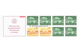 Republiek Suriname Zonnebloem PB 3ap Postfris Postzegelboekje 2 x 40 ct + 6 x 20 ct en met tekst 1978