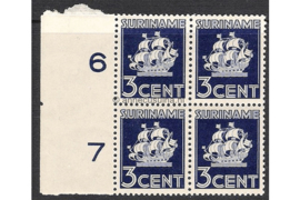 NVPH 162 Postfris FOTOLEVERING (3 cent) (Blokje van vier) Scheepje 1936