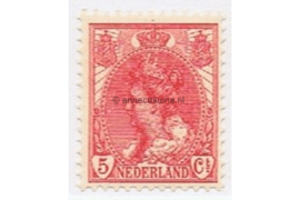 Nederland NVPH 60 Ongebruikt (5 cent) Koningin Wilhelmina (bontkraag) 1899-1921