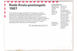 Nederland NVPH M49 (PZM49) Postfris Postzegelmapje Rode Kruis 1987