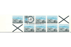 VARIETEIT! Indonesië Zonnebloem Pb 2a Postfris Met Telblok Postzegelboekje Blauw 7 x 75 rp (851) + 1 x 100 ct rp (882) + twee kruizen rechts boven en links onder. Toeslag 50 rp. 1978