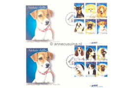 Nederlandse Antillen NVPH E361 Onbeschreven 1e Dag-enveloppe Honden op 2 enveloppen 2004