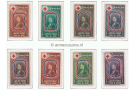 Curaçao NVPH LP45-LP52 Postfris Rode Kruis, Prinses Juliana 1944