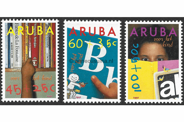 Aruba NVPH 97-99 Postfris Kinderzegels 1991