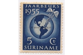 Suriname NVPH 323 Ongebruikt Jaarbeurs te Paramaribo 1955