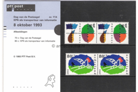 Nederland NVPH M114 (PZM114) Postfris Postzegelmapje Gecombineerde uitgifte 1993