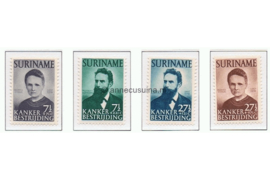 Suriname NVPH 280-283 Postfris Curie en Röntgen 1950