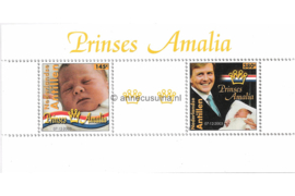Nederlandse Antillen NVPH 1484 Gestempeld Blok geboorte Prinses Amalia 2004