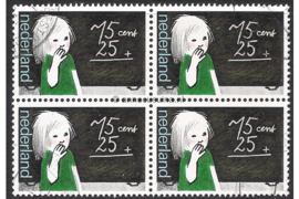 Nederland NVPH 1170 Gestempeld (75+25 cent) (Blokje van vier) Kinderzegels 1978