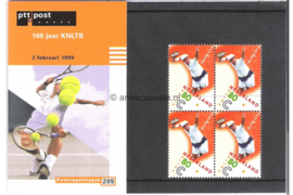 Nederland NVPH M205 (PZM205) Postfris Postzegelmapje 100 Jaar KNLTB (uit PB52) 1999